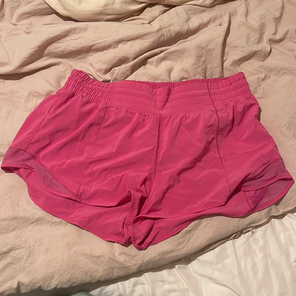 Sonic pink lululemon shorts